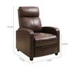 PU Leather/Velvet Recliner Armchair Reclining Chair Napping Sofa Cushioned Seat