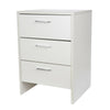 Modern Bedside Table Cabinet Chest of Drawers Nightstand with 3 Drawers White