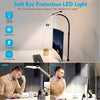LED Double Head Desk Lamp 24W Foldable Reading Desk Light Dimmable Eye Caring