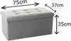 Ottoman Storage Box Large Folding Seat Bedroom Living Room Grey Black Beige