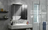 Led Illuminated Bathroom Mirror Cabinet With Shaver Socket Demister Touch Sensor