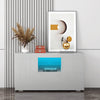 Modern LED Sideboard Kitchen Cabinet Cupboard Buffet Storage High Gloss GREY UK