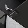 High Gloss 200cm Black TV Stand Cabinet Unit Living Room Furniture with RGB LED