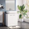 Bathroom Cabinet White Under Sink Storage Unit Double Doors Cupboard Furniture