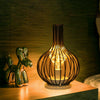 Retro Table Lamp Geometric Wire Industrial LED Light Bulb Bedside Desk Light UK