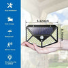 2x 100 LED Solar Power PIR Motion Sensor Wall Light Outdoor Garden Security Lamp