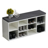 Shoe Bench Shoes Storage Rack Wooden Shelf Cabinet Seat Cushion Hallway Stand