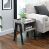 Grey Side Table Wooden Nightstand Storage Unit Bedside Home Furniture Cabinet