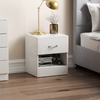 1 Drawer Chest Bedside Cabinet Wood Bedroom Furniture Storage Unit
