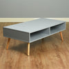 Large Grey Rectangular Low Coffee Table Living Room Furniture Storage