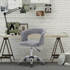 1x office chair desk chair adjustable linen roll stool swivel stool with armrest
