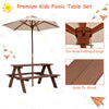 3 in 1 Kids Picnic Table Children Outdoor Activity Table W/ Removable Umbrella
