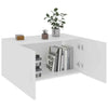 Wall Mounted Cabinet Floating Wall Shelf Storage Unit Cupboard 2 Doors White