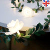LED Artificial Rose Flower Fairy String Lights Home Party Wedding Decor Lamp UK