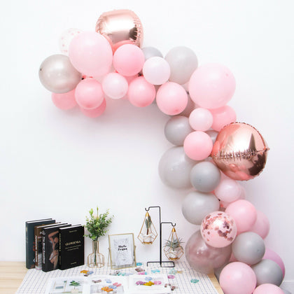 167Pcs/set Pink Balloon Arch Kit Set Birthday Wedding Baby Shower Garland Decor~