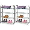 2pk WHITMOR 4-Tier Compact Shoe Rack | Gray |