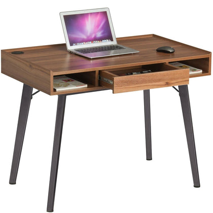 Computer and Writing Desk in Brown Oak for Home Office Piranha Furniture PC 43n