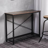 Industrial Console Table With Storage Shelf Hallway Living Room Slim Side Table