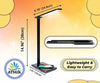 LED Desk Lamp with Wireless Charger, Eye-Care Touch Sensitive, 3-Level