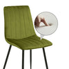 Set of 2 Velvet Dining Chairs Soft Padded Seat Metal Legs Modern Office Kitchen