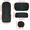Deluxe Car Seat Covers Pu Leather Universal Protector Full Set Front Rear Black