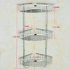 STAINLESS STEEL CORNER SHOWER CADDY BATHROOM STORAGE SHELF ORGANIZER BASKET