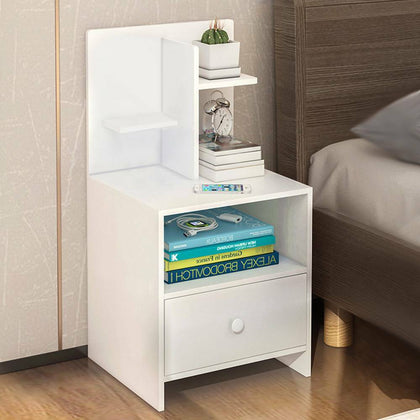 Drawers Wooden Bedside Table Drawer Cabinet Bedroom Furniture Storage Nightstand