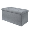 Folding Storage Ottoman Bench Flipping Lid Footstool Large Toy Storage Box