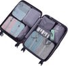 8Pcs Packing Cubes Luggage Storage Organiser Travel Compression Suitcase Bags UK