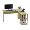 Black/ White Corner Computer Desk L-Shaped Office Workstation Table Book Shelf