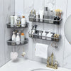Shower Rack Shelf Bathroom Corner Storage Organiser Basket Suction Shelf Tidy UK