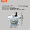 Glass Bowl Salad Spinner 4.75Qt Large Vegetable Dryer Washer BPA-Free