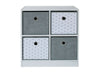 Cube Storage Unit Grey Stars White Bookcase Home Children's Nursery