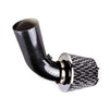 Universal Car Cold Air Intake Filter Induction Kit Pipe Hose System Carbon Black