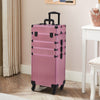 4 IN1 Makeup Trolley Case Beauty Trolley Case Vanity Case Box on Wheels w/Drawer