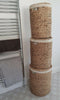 Wicker Laundry Basket Round Cotton Lined Bathroom Bedroom Natural Water Hyacinth