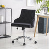 Office Chair Swivel Velvet Padded Seat Home Computer Desk Armchair Adjustable UK