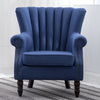 Occasional Chesterfield Tub Chair Upholstered Wing Backed Armchair Lounge Fabric