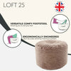 Round Bean Bag Foot Rest Stool Pouffe Living Room Beanbag Ottoman Footstools