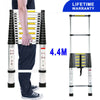 4.4M Heavy Duty Multi-Purpose Aluminium Telescopic Ladder Extendable Step UK