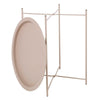 Portable Folding Coffee Side Console Table Round Metal Tray Top Night Stand UK