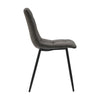 2 Pcs Brown Faux Leather/PU/ Velvet Dining Chairs Lint Chair Padded Dining Room