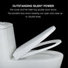 Soft Close Toilet Seat White Bathroom Oval Heavy Duty Universal Hinges Anti Slam