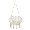 Black/White Hanging Lace Hammock Chair Swing Rope Outdoor Indoor Bar Garden Seat (Beige)