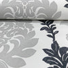 Damask Pattern Wallpaper Floral Leaf Glitter Motif Embossed Vinyl