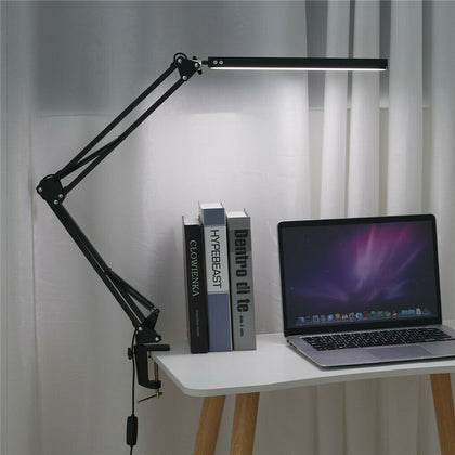 Long Arm Desk Lamp Adjustable Clamp On Desk Light Modern Craft Lighting LED 10W