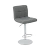 2X Fabric Comfortable Breakfast Bar Stools Swivel Kitchen Cuban Chrome Gas Lift