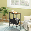 Side Table End Table w/ Magazine Holder Sling Nightstand 48 x 24 x 61cm Vintage