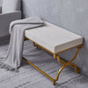 3ft Hallway Bedroom Bench Velvet Padded Metal Leg Dining Bench Home Furniture