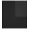 Living Room Modern Side Table High Gloss Black 60x40x45 cm Chipboard